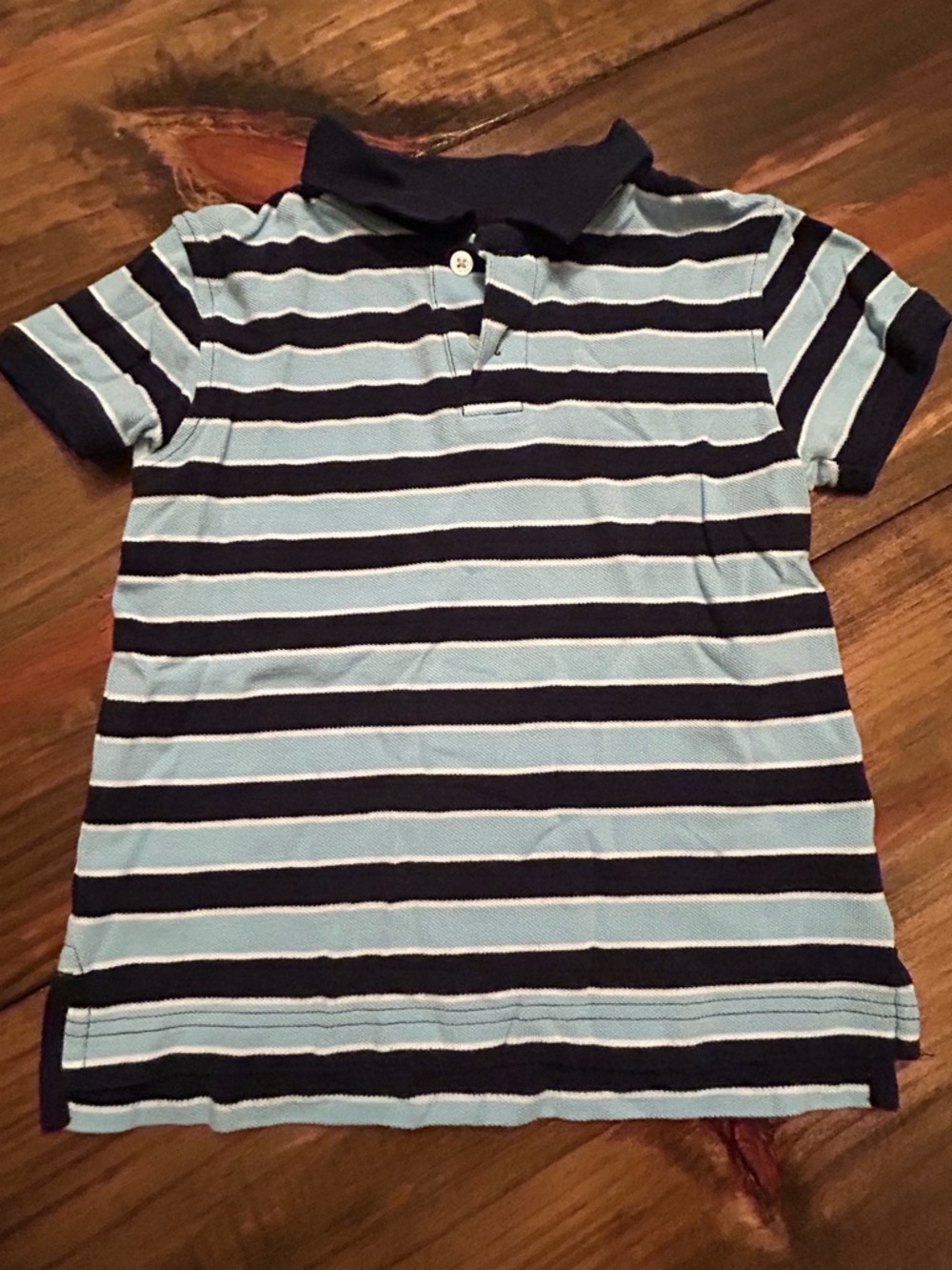 ✨Old Navy Light Blue & Navy Striped Polo